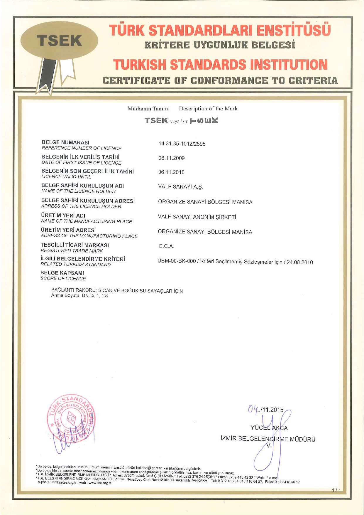 Su Sayacı Bağlantı Rakoru