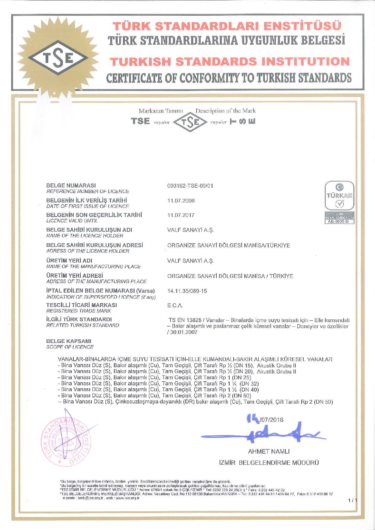 PN10 İçme Suyu Küresel Valfleri